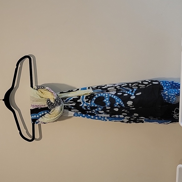 DVF scarf black yellow blue white purple - Picture 3 of 13